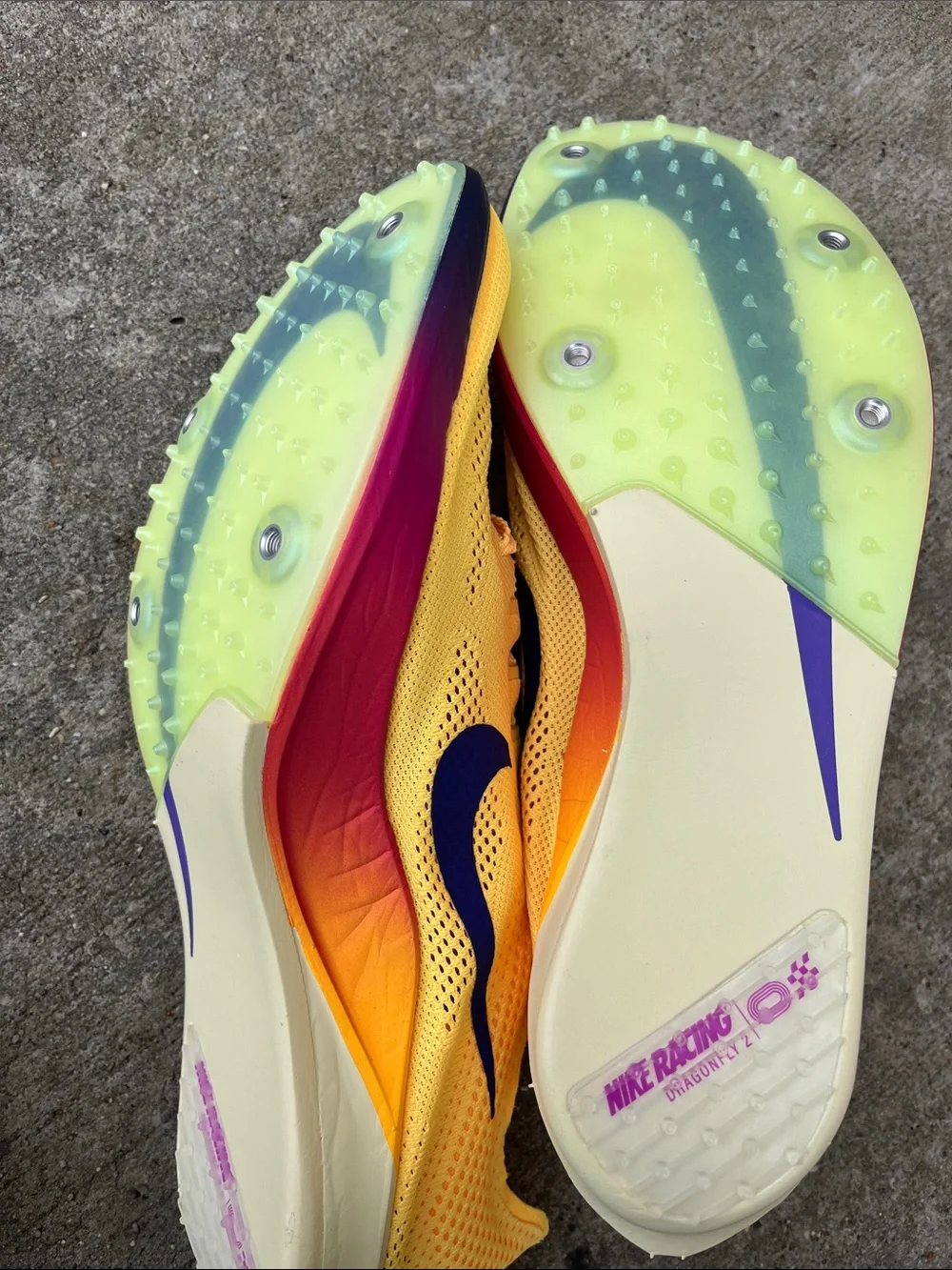 Nike Dragonfly 2 Citron Pulse Track Spikes FD8413-800 Men’s Size 10